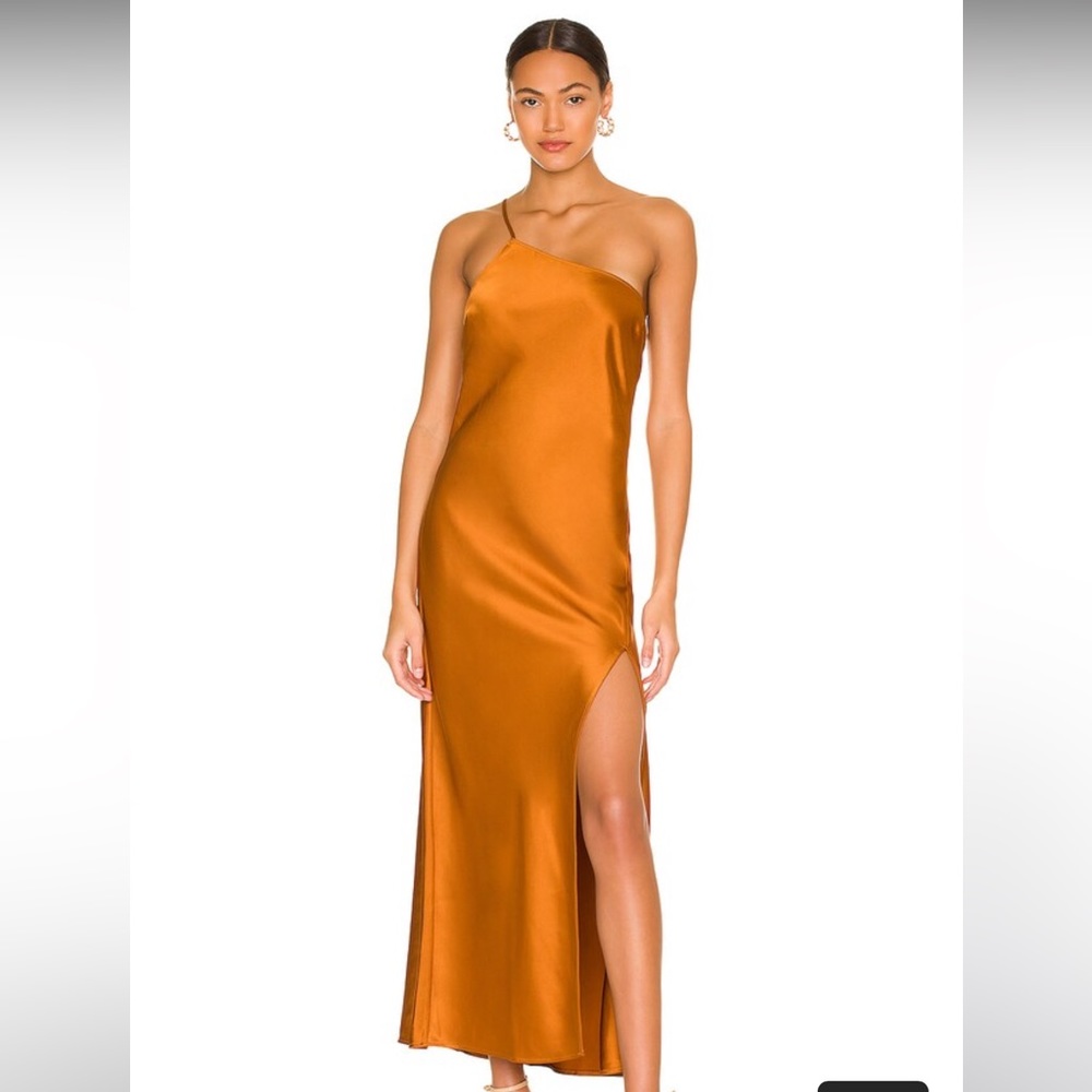 NBD Mara Midi Dress in Gold